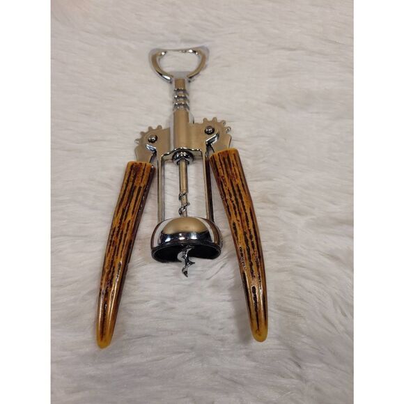 Vintage Wine Bottle Opener and Bottle Opener with Bakelite Handles - Picture 2 of 3